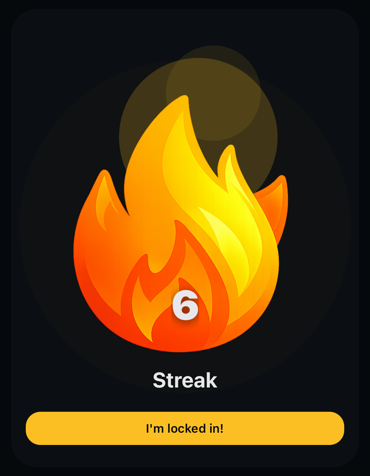 Streak lock-in screen